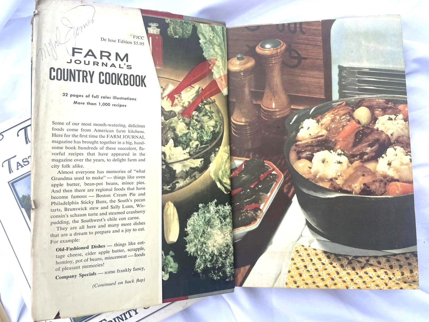 Collection of 3 Various Vintage Cookbooks