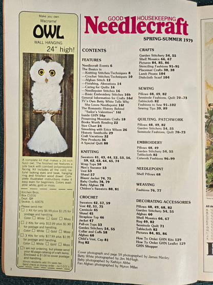 Good Housekeeping Needlecraft Spring-Summer 1979: Vintage Patterns, Ads, Faces, and More for Collage