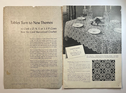 Tables of Tomorrow 1939 Crochet Pattern Book Great for Junk Journaling & Mixed Media