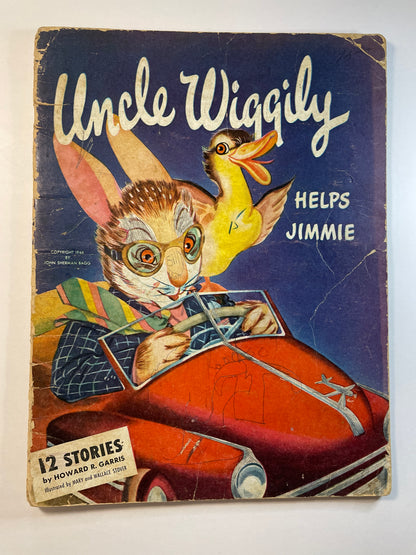 Uncle Wiggly helps Jimmie 1946 Children’s Book Great for Junk Journaling & Mixed Media