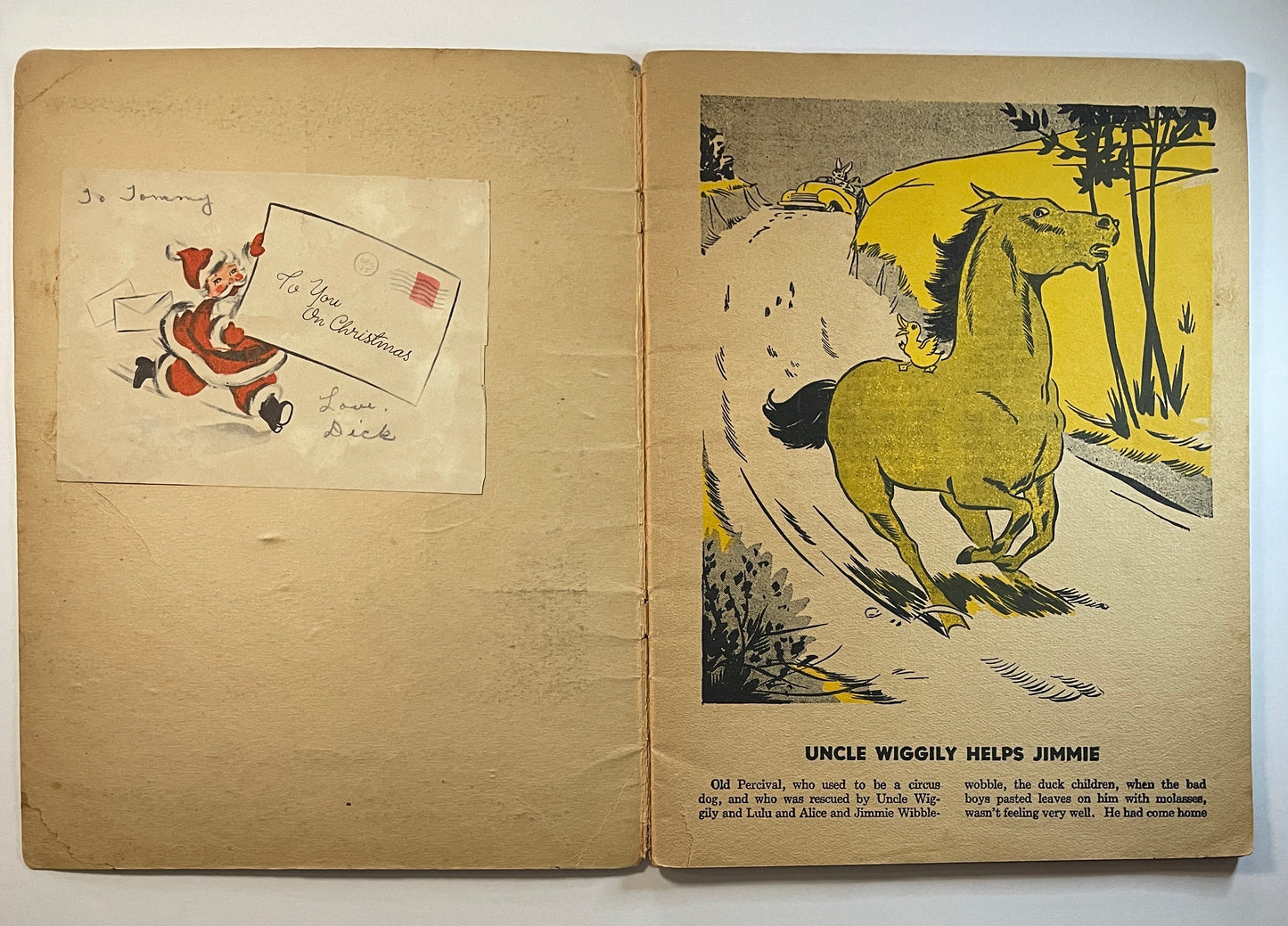 Uncle Wiggly helps Jimmie 1946 Children’s Book Great for Junk Journaling & Mixed Media