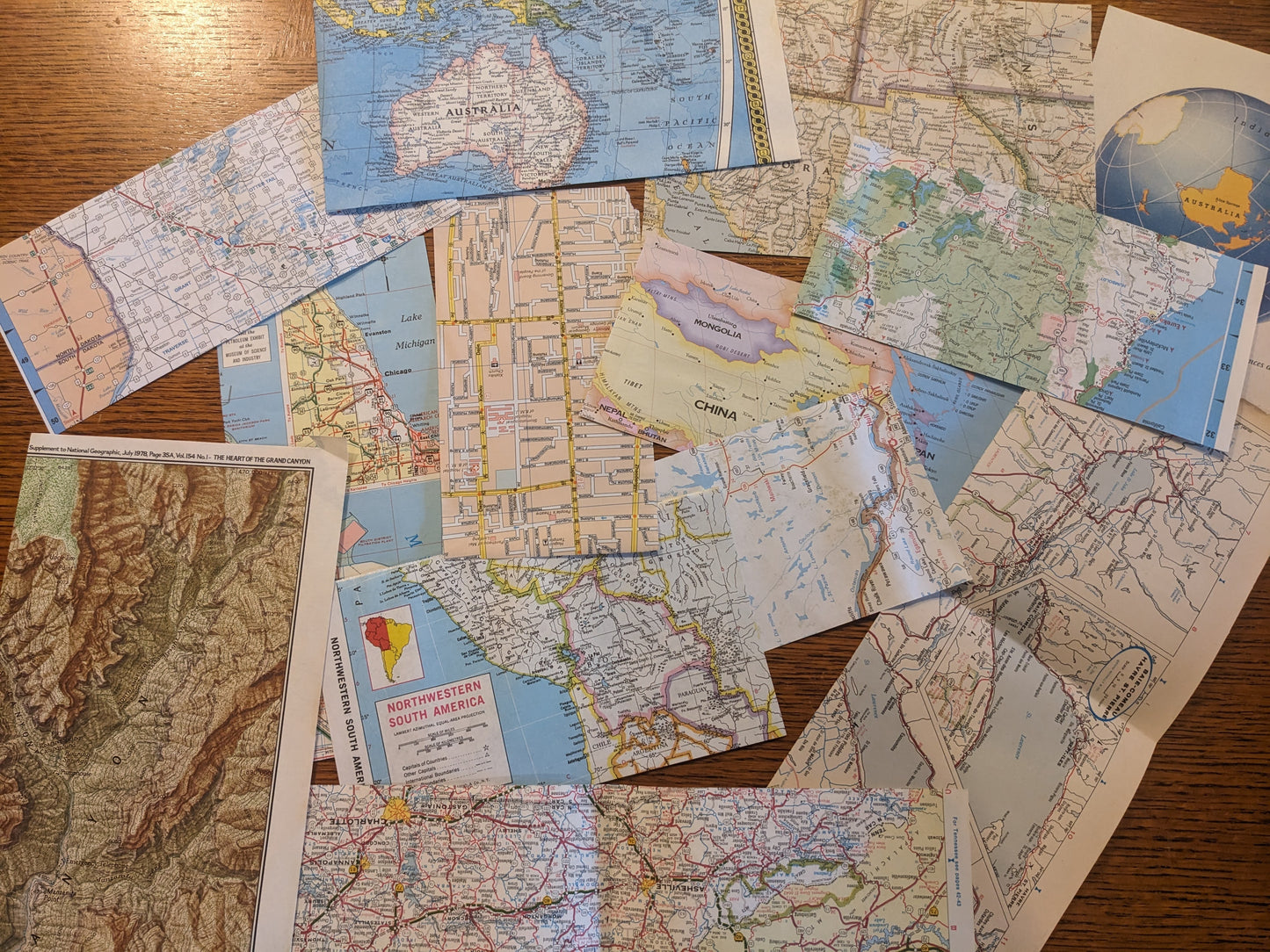 Map Scrap Paper Bundle