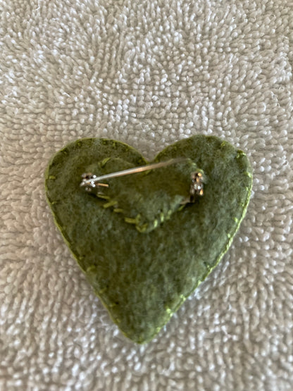 Felt Heart Pin