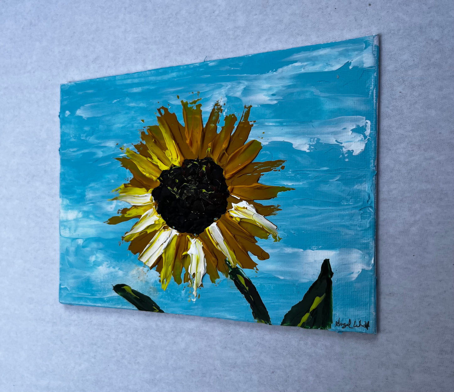 Impasto Sunflower Painting