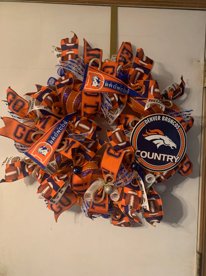 Denver Bronco Wreath