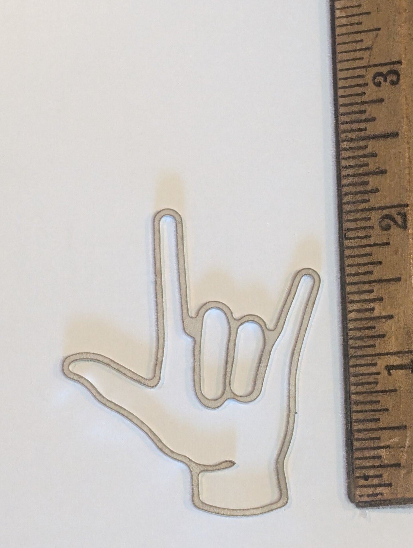 Laser Cut Stainless Steel ASL "I Love You"