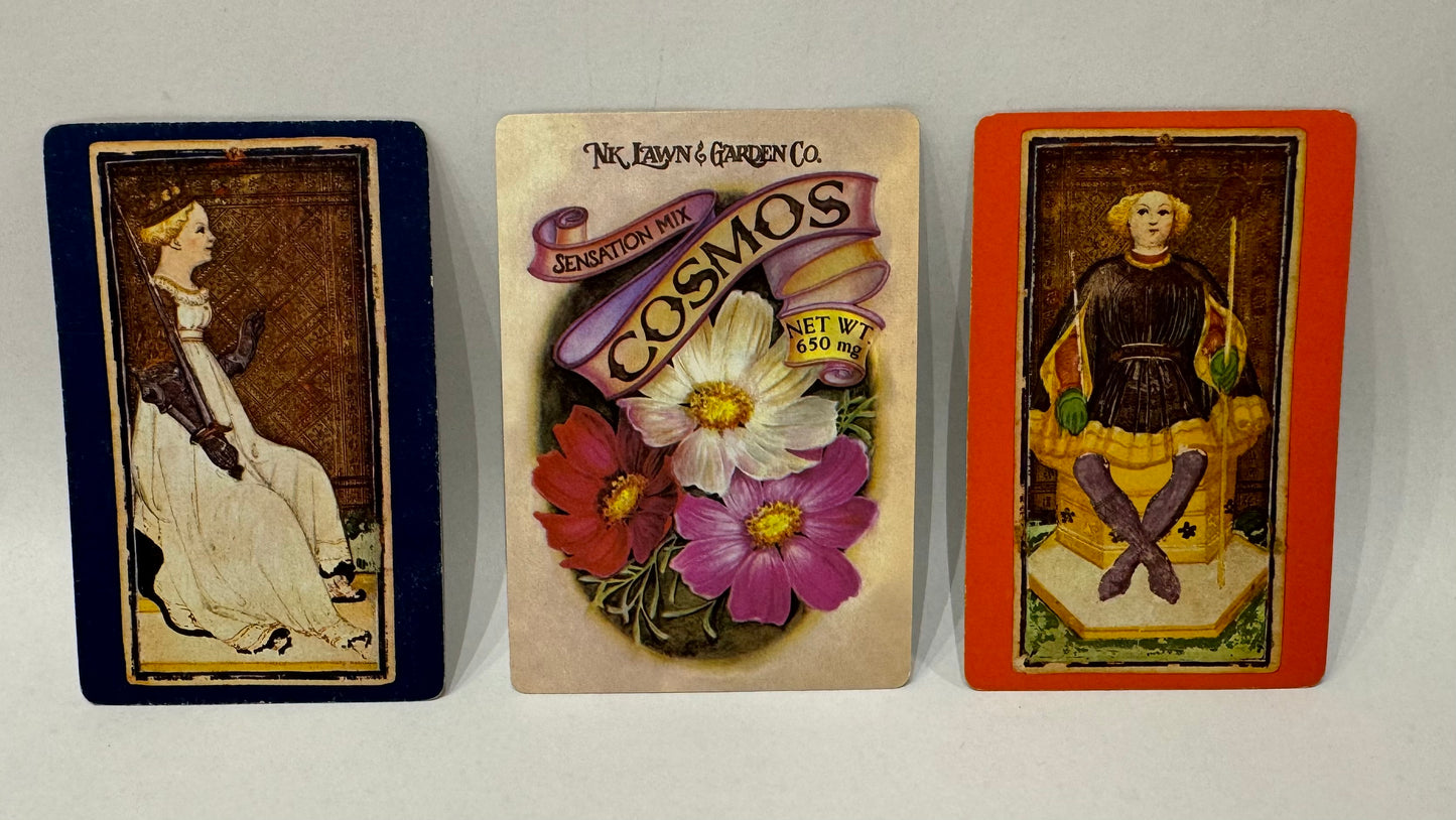 7 Vintage Playing Cards