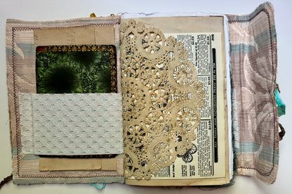 Vintage Upholstery Handmade Junk Journal