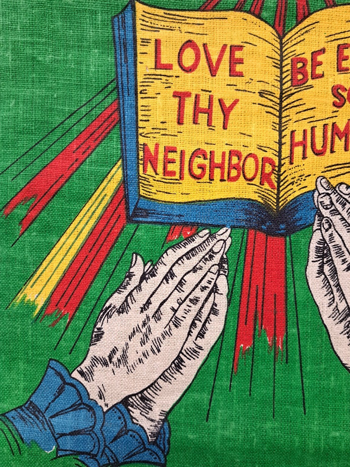 Linen Calendar Towel, 1975 (Love Thy Neighbor..)