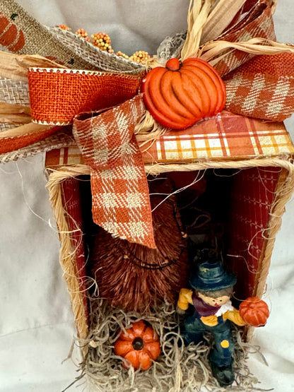 Harvest Scarecrow with Pumpkin Diorama