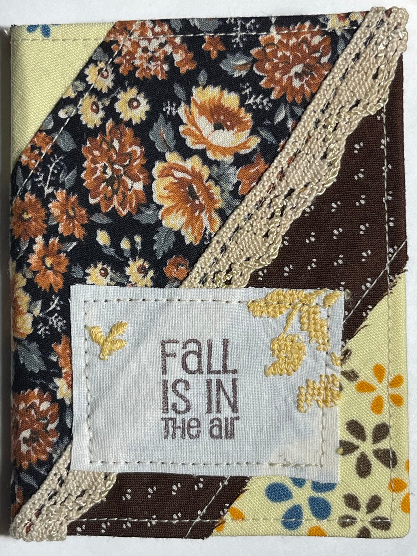 Mini fall journal in autumn colors