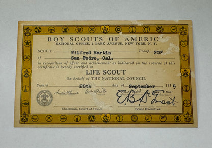 Vintage 1934-1936 Boy Scouts of America Award Cards