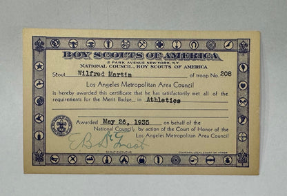 Vintage 1934-1936 Boy Scouts of America Award Cards