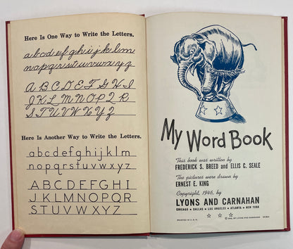 1942 Illustrated My Wordbook, a Delightful Vintage Spelling Schoolbook Great for Junk Journaling & Mixed Media