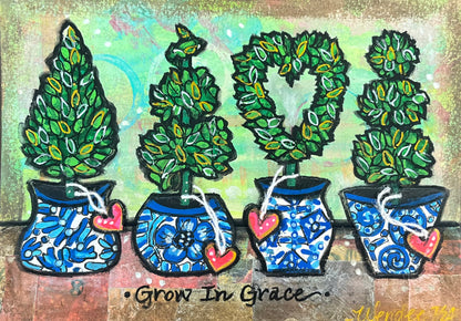 "Grace". Set of 5, 5"x7" Blank cards with Envelopes.