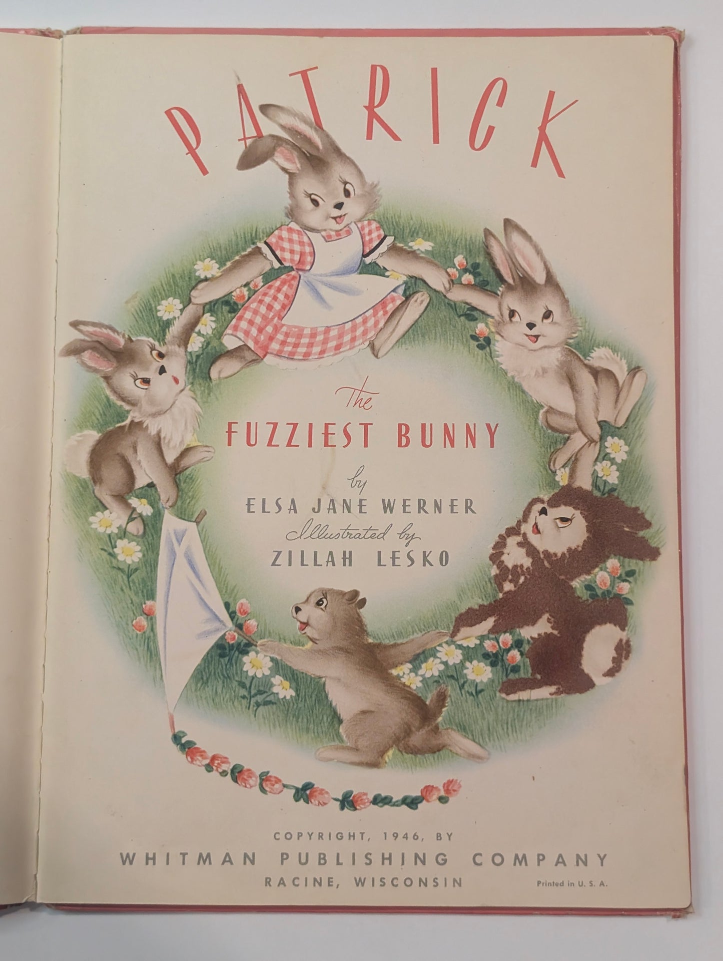 Patrick the Fuzziest Bunny c1946, A Fuzzy Wuzzy Book