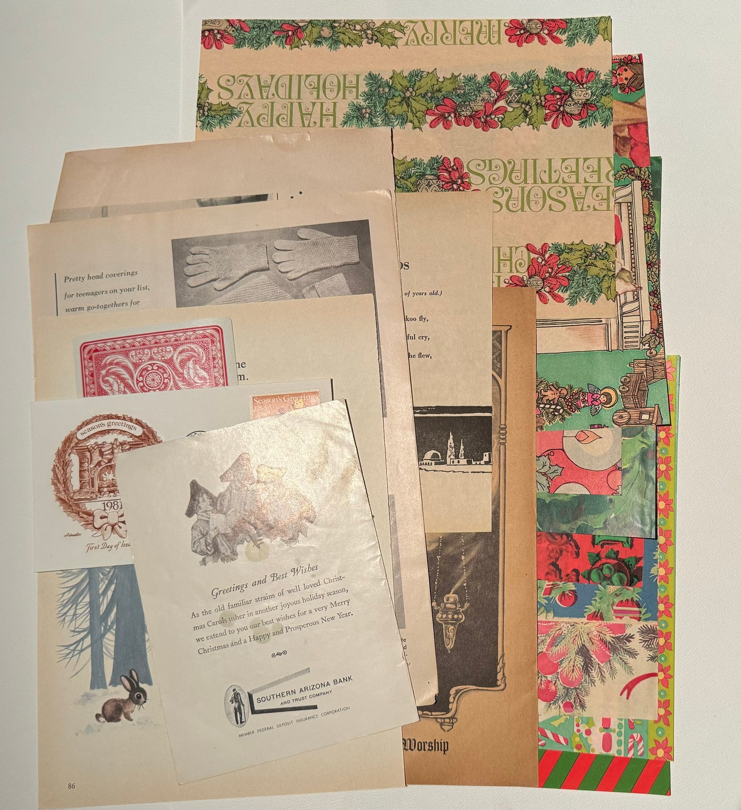 Vintage Christmas Book and Ephemera  Pack