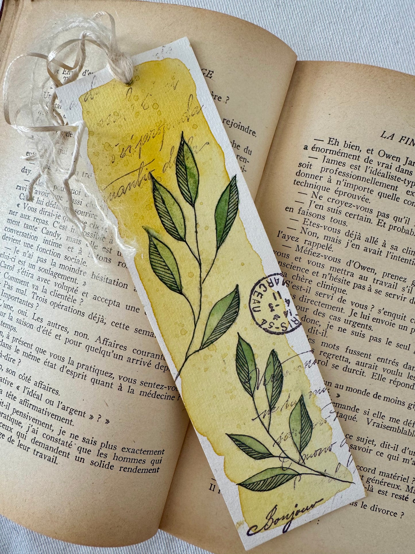 Bookmark - yellow botanical