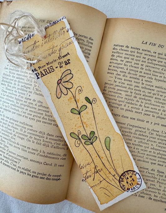 Bookmark - yellow flower