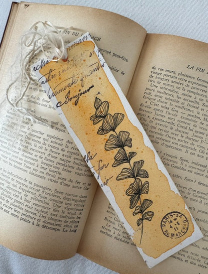 Bookmark - yellow botanical