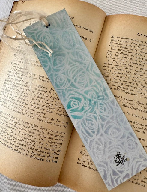 Bookmark - blue flower