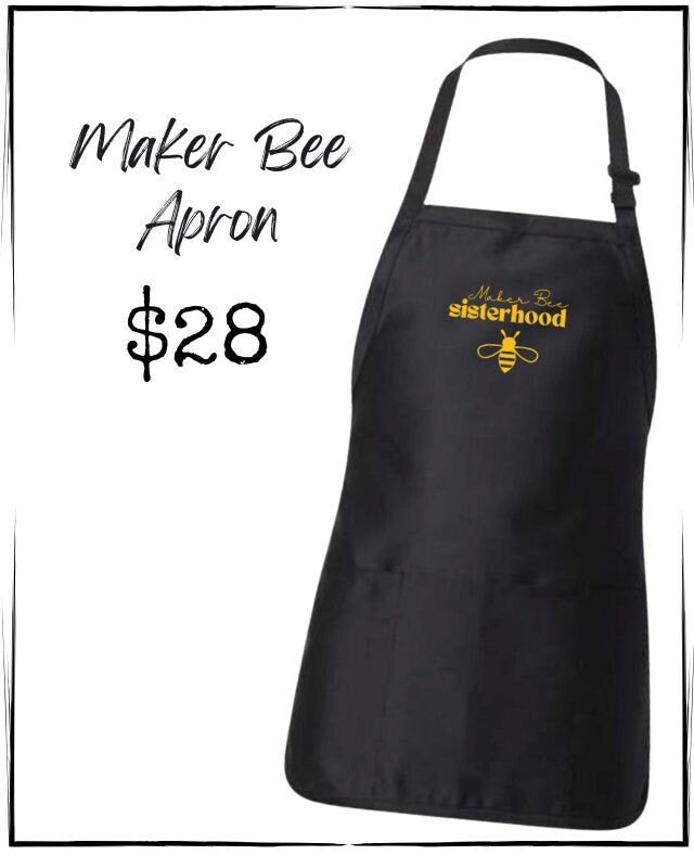 Embroidered Maker Bee Apron