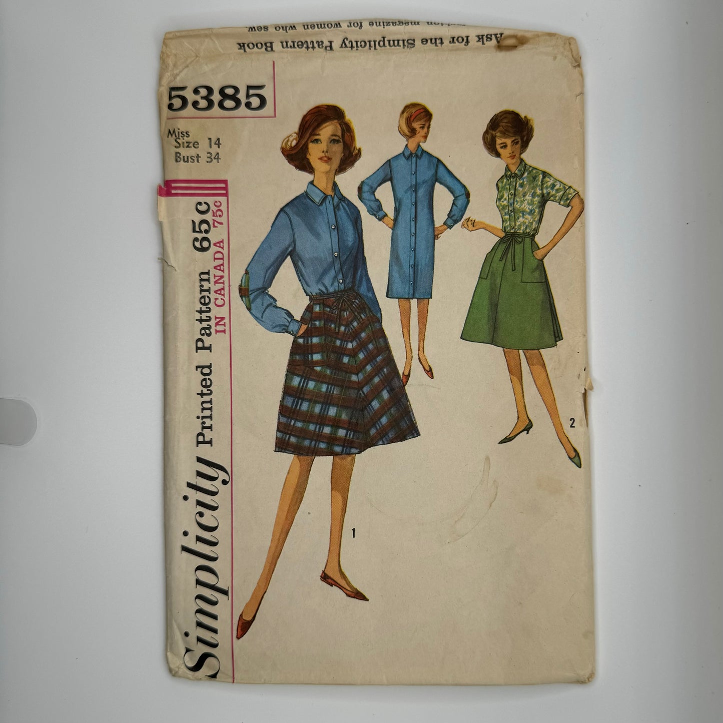 1960-1970 Vintage Ladies Sewing Patterns (Set of 4)