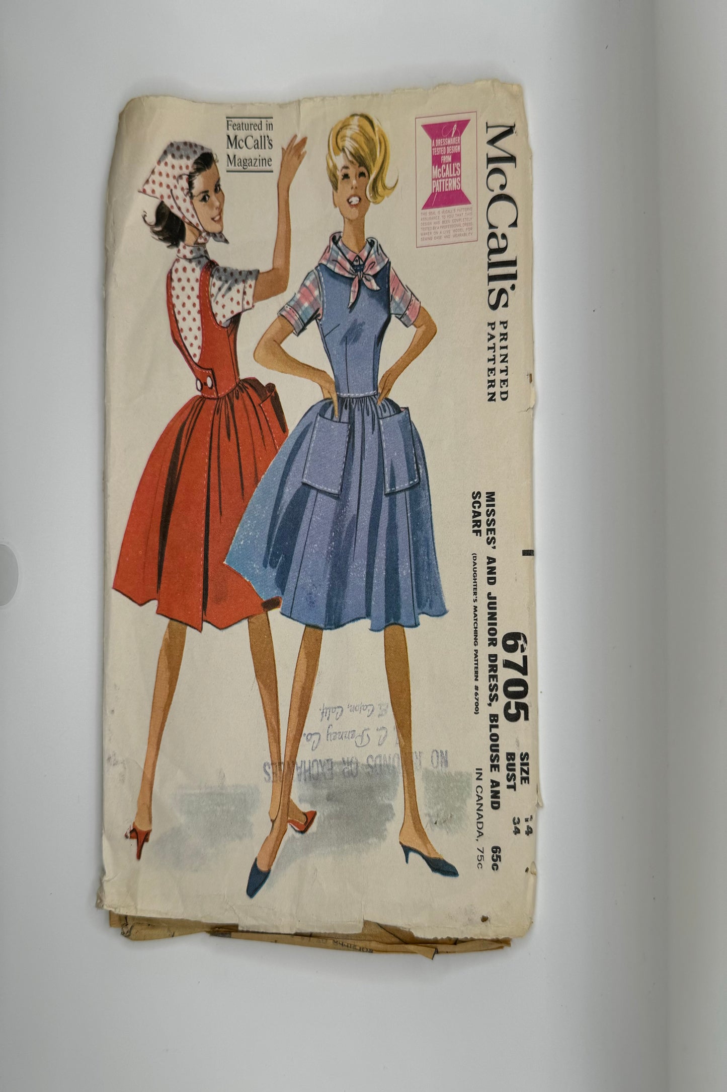 1960-1970 Vintage Ladies Sewing Patterns (Set of 4)