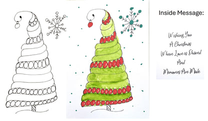 6 Color Your Own Christmas Cards With Greetings