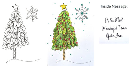 6 Color Your Own Christmas Cards With Greetings