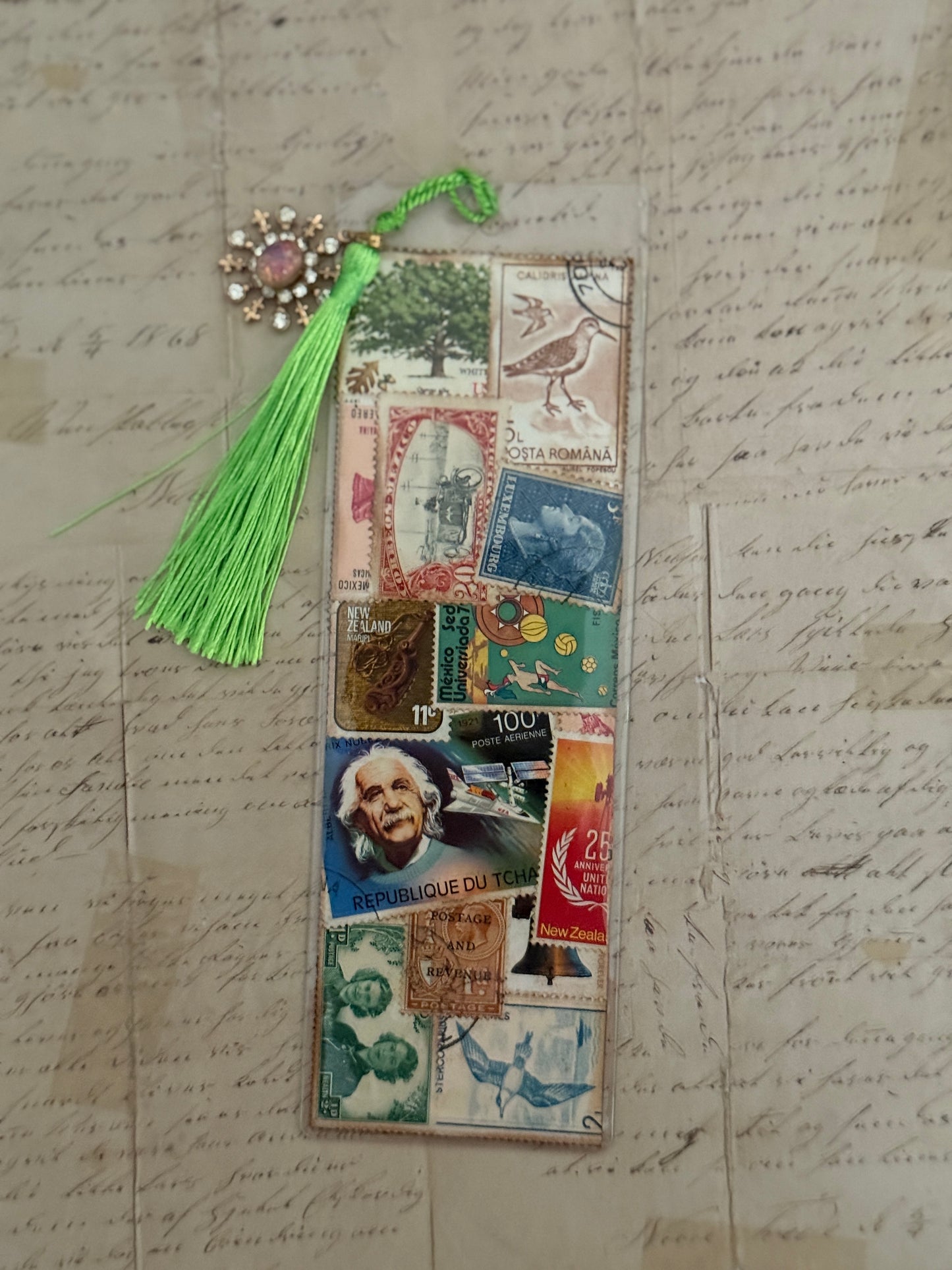 3 Bookmarks with Vintage Stampd