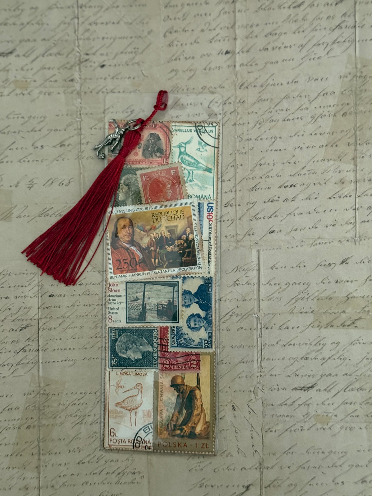 3 Bookmarks with Vintage Stampd