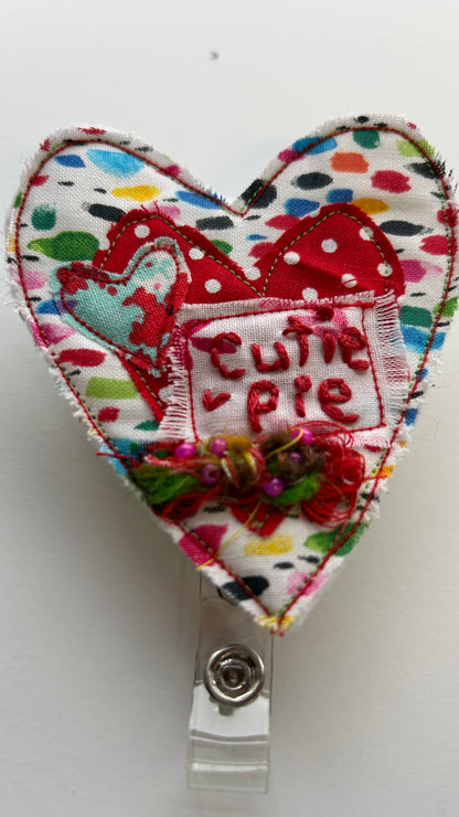 Conversation Heart- Badge Reel - Cutie Pie