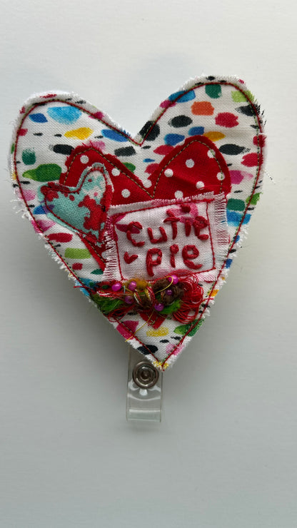 Conversation Heart- Badge Reel - Cutie Pie