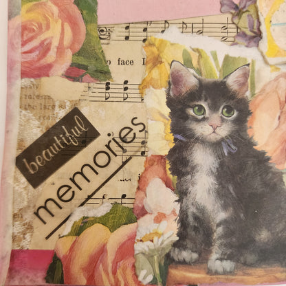 "Beautiful Memories" Original Collage Greeting Card blank inside