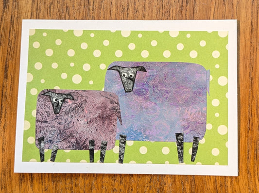 Quirky Sheep Card, 4.75” x 3.5”