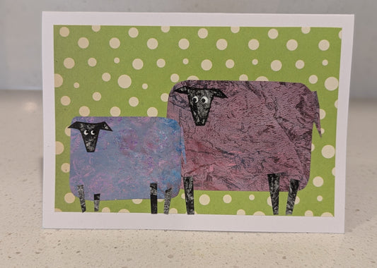 Quirky Sheep Card, 4.75” x 3.5”