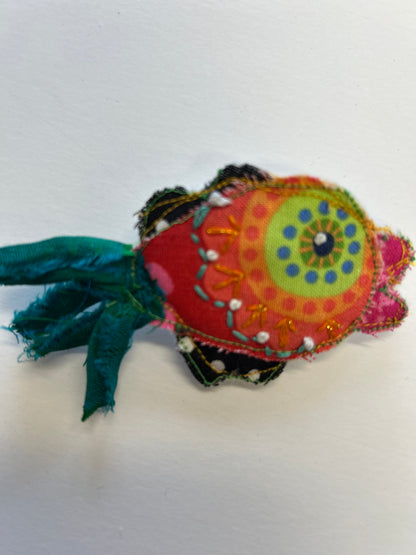 Fishy Slow Stitched Pin