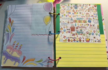 There Was An Old Lady Who Swallowed A Birthday Cake-story-Journal and Recipe Book