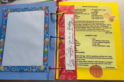 There Was An Old Lady Who Swallowed A Birthday Cake-story-Journal and Recipe Book