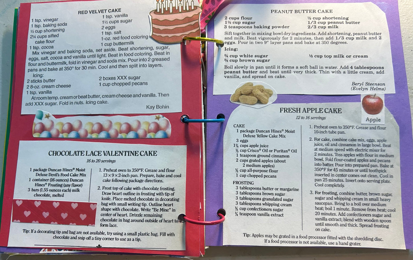There Was An Old Lady Who Swallowed A Birthday Cake-story-Journal and Recipe Book