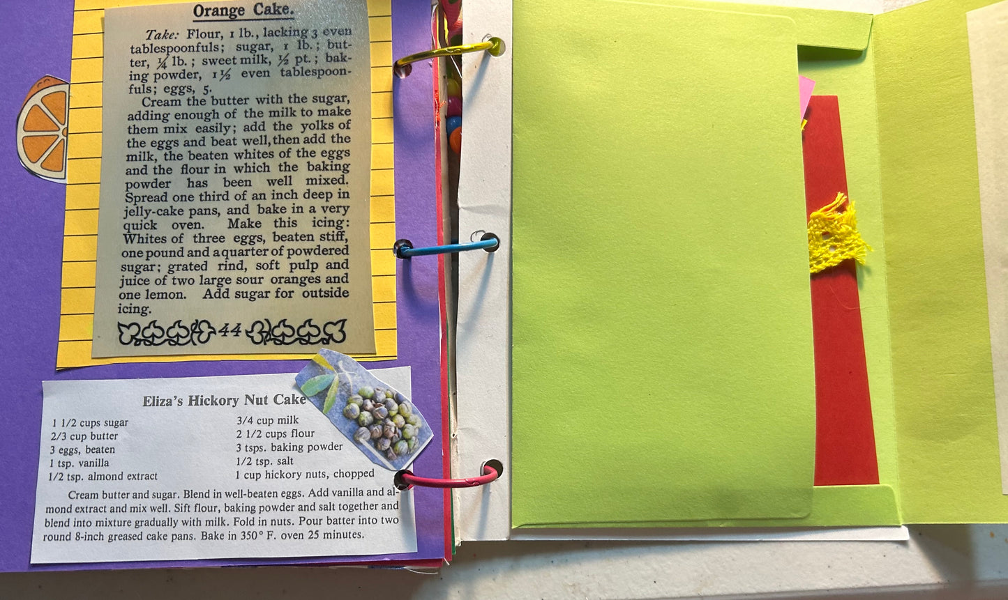 There Was An Old Lady Who Swallowed A Birthday Cake-story-Journal and Recipe Book