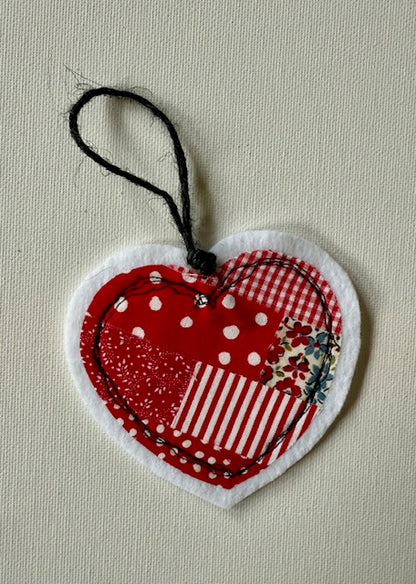 Adorable Fabric and Felt Heart