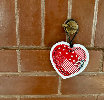 Adorable Fabric and Felt Heart