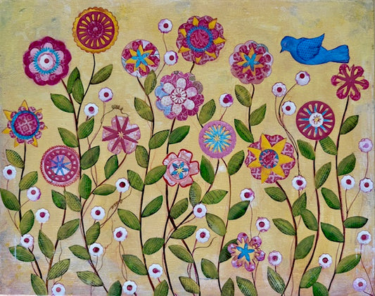 Whimsical Mixed Media Garden Artwork