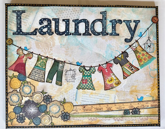 Laundry Day Mixed Media Artwork
