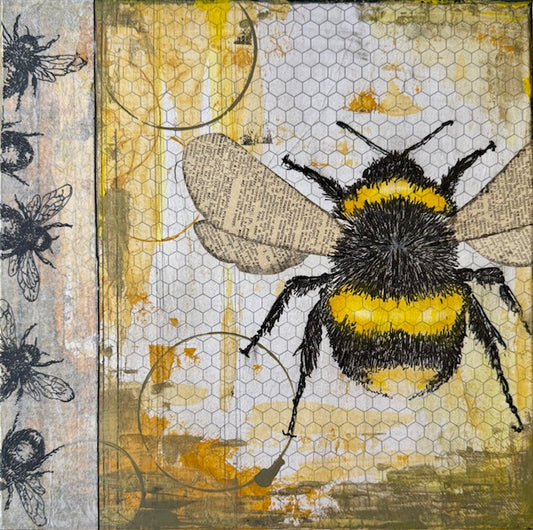 Mixed Media Bumble Bees