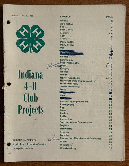 4-H Member’s Record Books (1966 - 1971)