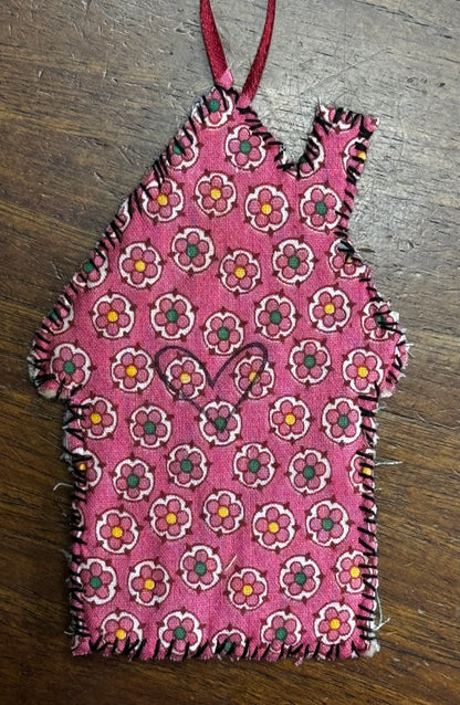 Slow Stitched House Ornament (H1)