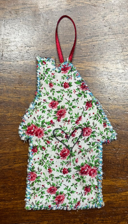 Slow Stitched House Ornament (H3)